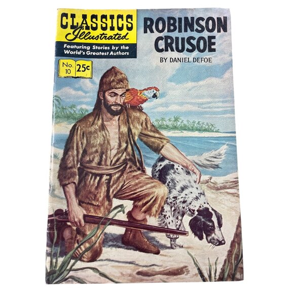 Classics Illustrated #10 Robinson Crusoe Summer 1970 Comic Book Gilberton 25¢ - Picture 1 of 6